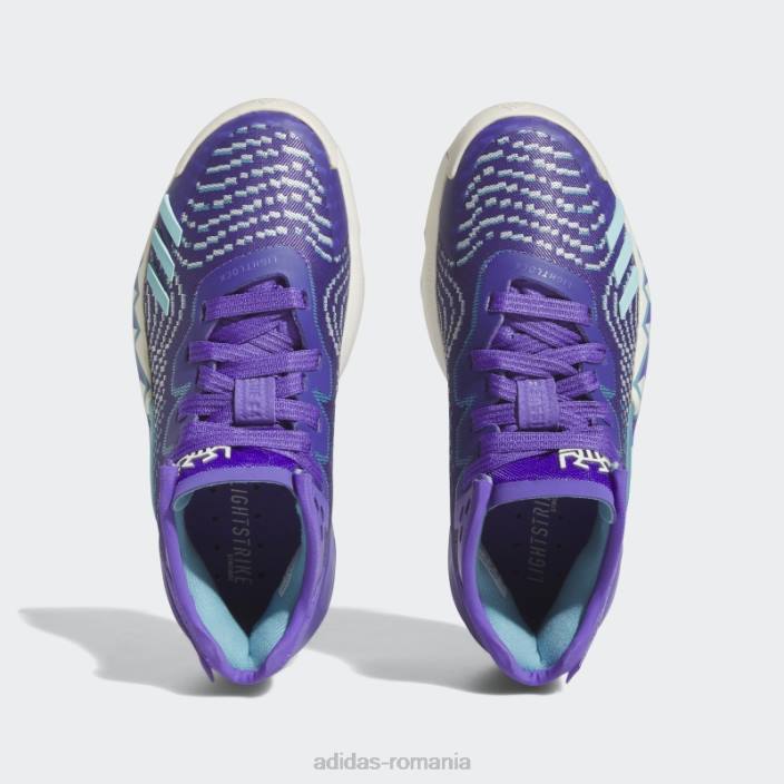 Adidas albastru d.o.n. numărul 4 pantofi copii papură violet/alb/albastru 2JBN3560