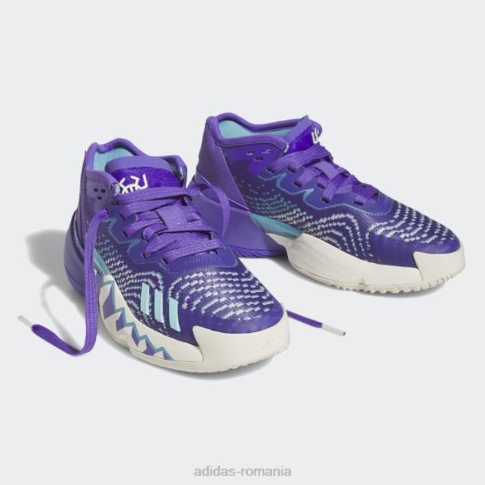 Adidas albastru d.o.n. numărul 4 pantofi copii papură violet/alb/albastru 2JBN3560