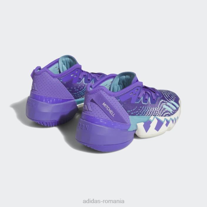 Adidas albastru d.o.n. numărul 4 pantofi copii papură violet/alb/albastru 2JBN3560