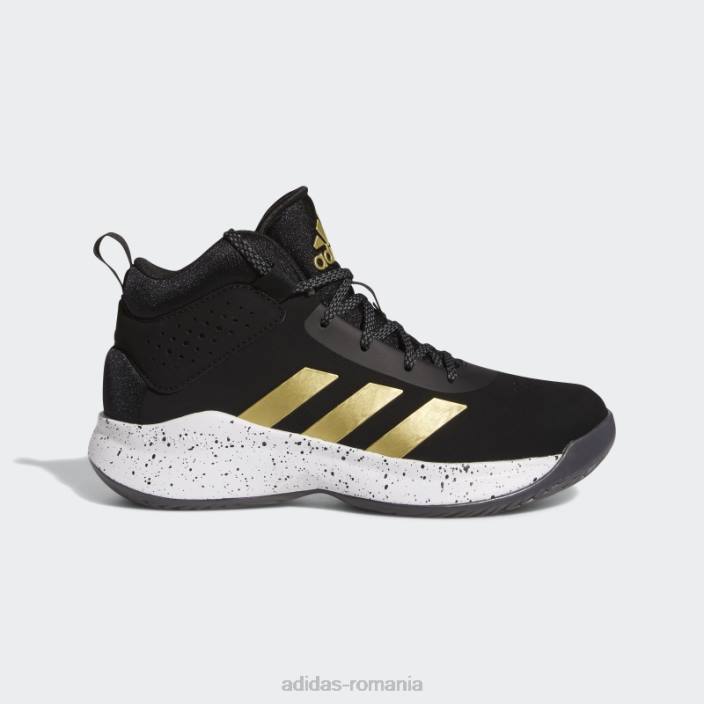 Adidas cross em up 5 pantofi largi copii negru/auriu metalic/alb 2JBN11062