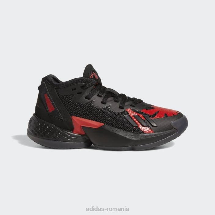 Adidas negru d.o.n. problema #4 mile morales pantofi de baschet copii negru/rosu 2JBN24887