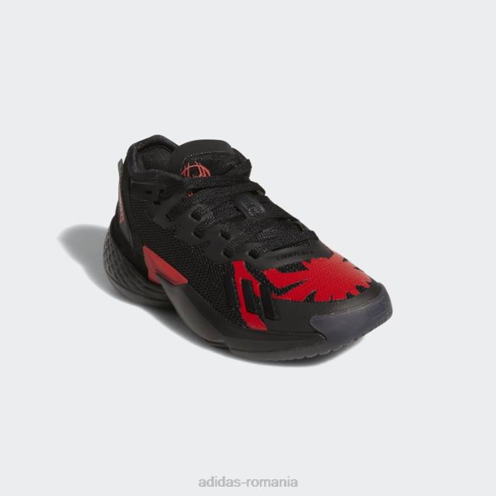 Adidas negru d.o.n. problema #4 mile morales pantofi de baschet copii negru/rosu 2JBN24887