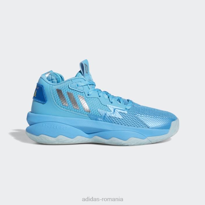 Adidas pantofi de baschet dame 8 cyan copii cyan/argintiu/soc cyan 2JBN24884