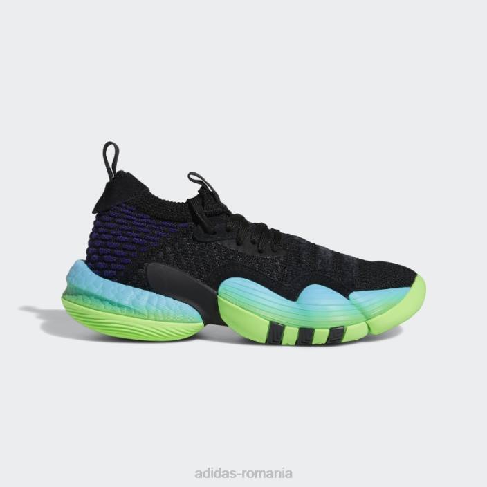 Adidas pantofi de baschet trae young 2.0 verde elegant copii negru/verde 2JBN24883