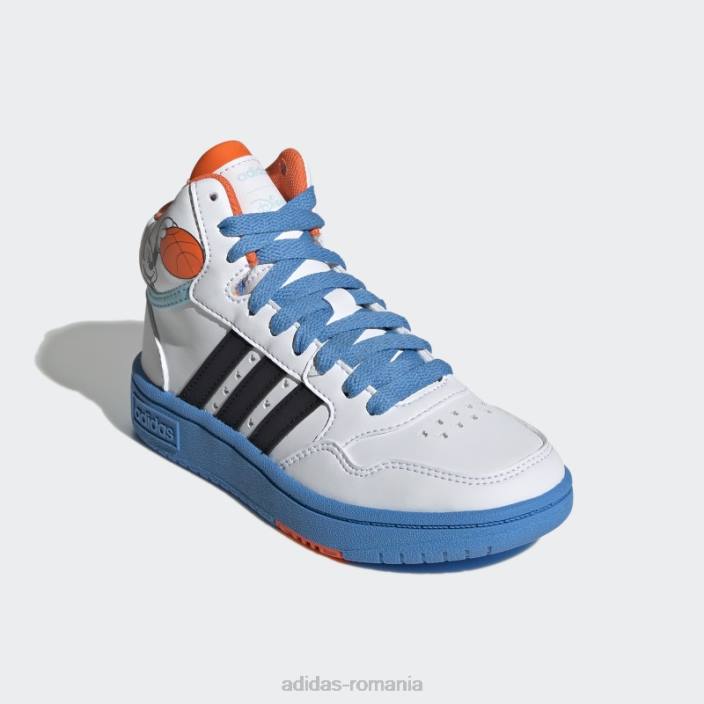 Adidas pantofi mickey mid hoops negri copii alb/negru/albastru 2JBN18076