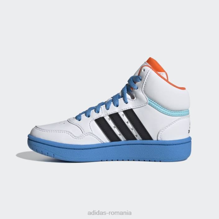 Adidas pantofi mickey mid hoops negri copii alb/negru/albastru 2JBN18076