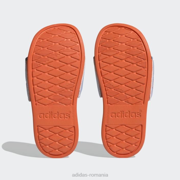 Adidas x disney adilette confort moana diapozitive hot blue Dawn copii albastru zori/portocaliu 2JBN24897