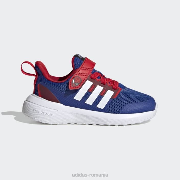 Adidas Royal blue hot x marvel fortarun 2.0 spider-man cloudfoam pantofi cu curea din dantela elastica copii albastru regal/alb/stacojiu 2JBN11404