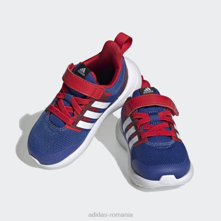 Adidas Royal blue hot x marvel fortarun 2.0 spider-man cloudfoam pantofi cu curea din dantela elastica copii albastru regal/alb/stacojiu 2JBN11404
