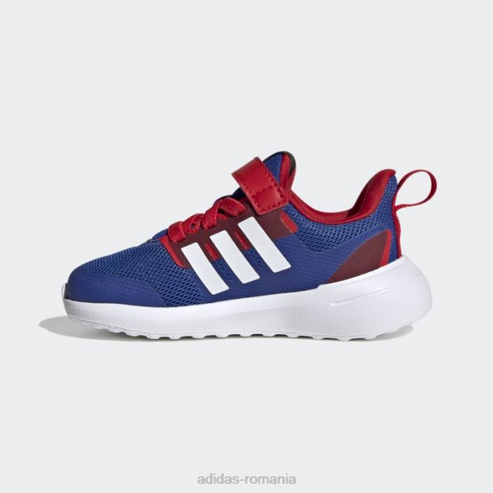 Adidas Royal blue hot x marvel fortarun 2.0 spider-man cloudfoam pantofi cu curea din dantela elastica copii albastru regal/alb/stacojiu 2JBN11404