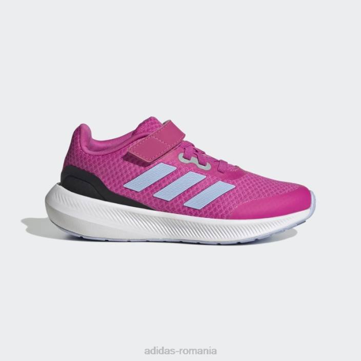 Adidas Runfalcon 3.0 pantofi cu curea din dantelă elastică fucsia copii fucsia/zori albastru/negru 2JBN17923