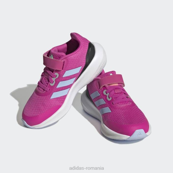 Adidas Runfalcon 3.0 pantofi cu curea din dantelă elastică fucsia copii fucsia/zori albastru/negru 2JBN17923