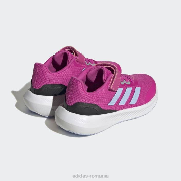 Adidas Runfalcon 3.0 pantofi cu curea din dantelă elastică fucsia copii fucsia/zori albastru/negru 2JBN17923