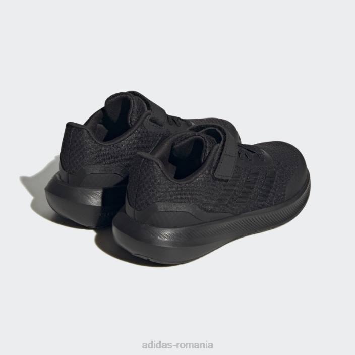 Adidas Runfalcon 3.0 pantofi cu curea din dantelă elastică neagră copii negru 2JBN3530