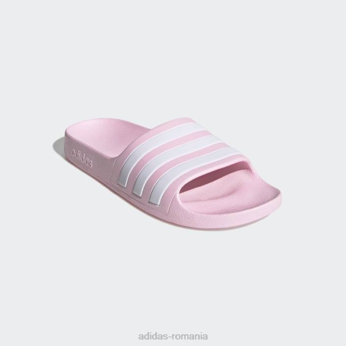 Adidas adilette slides white aqua copii roz/alb 2JBN17674