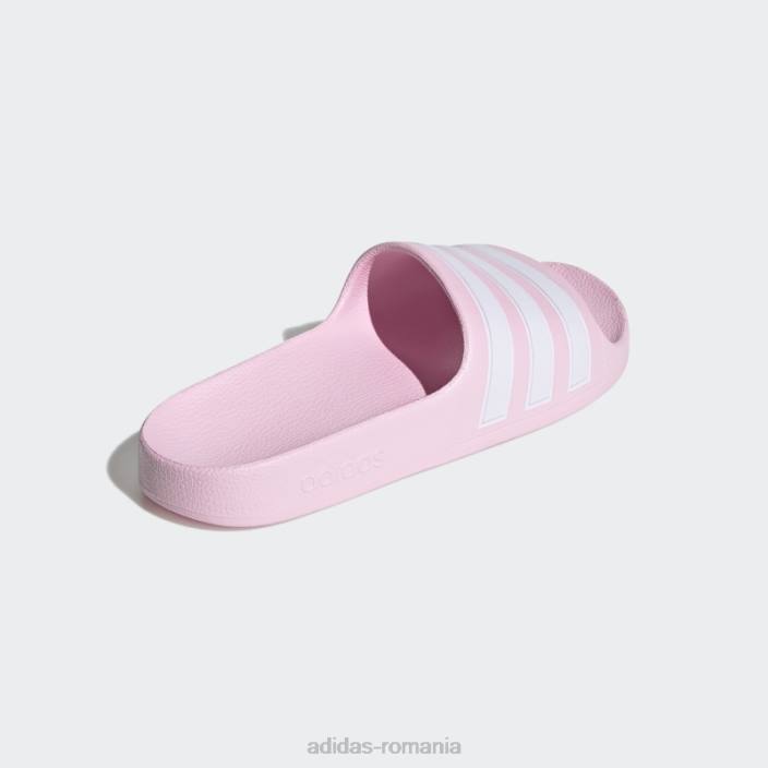 Adidas adilette slides white aqua copii roz/alb 2JBN17674