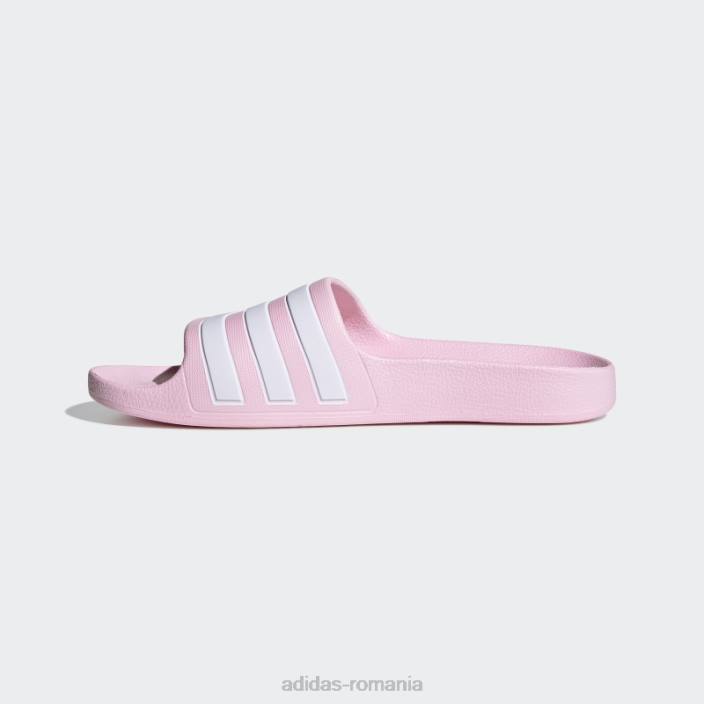Adidas adilette slides white aqua copii roz/alb 2JBN17674
