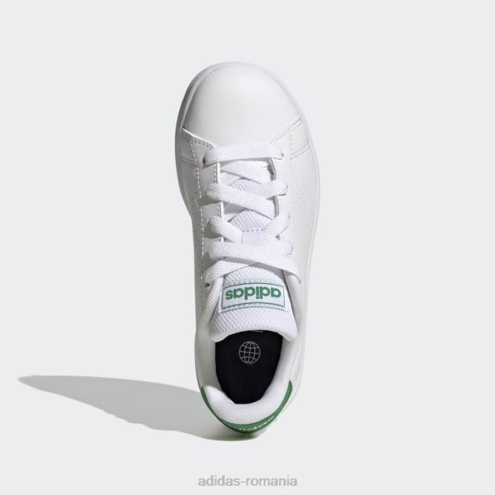 Adidas alb avantaj lifestyle pantofi din dantela curte copii alb/verde/negru 2JBN11380