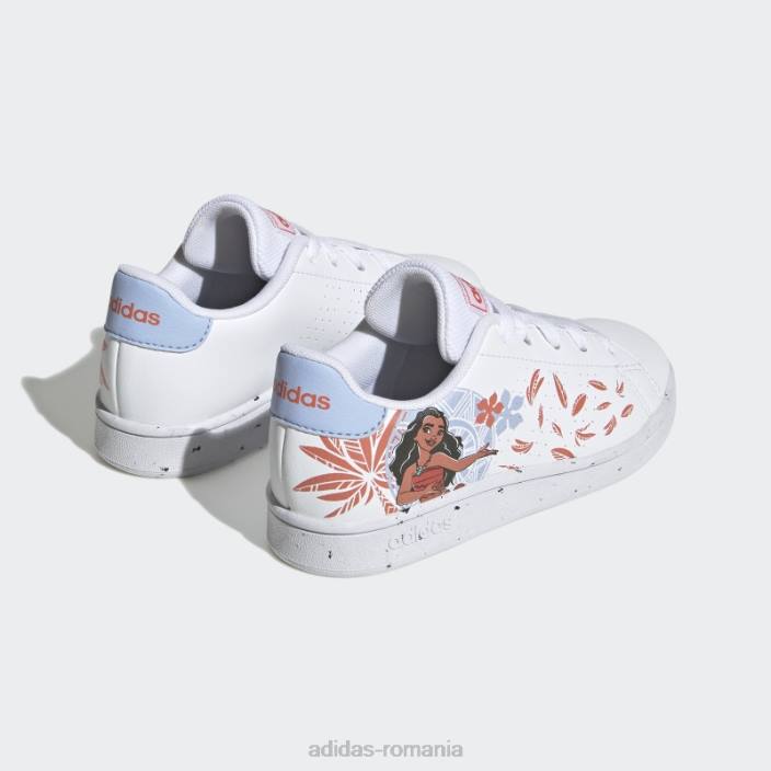 Adidas alb x disney avantaj moana pantofi moda copii zori alb/portocaliu/albastru 2JBN17881