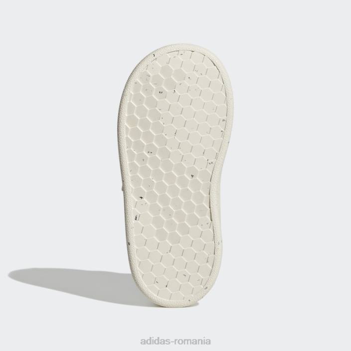Adidas alb x disney avantaj muppets pantofi cu cârlig și buclă copii alb/încă verde 2JBN18088