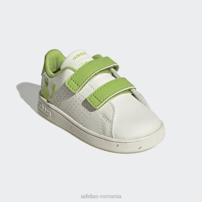 Adidas alb x disney avantaj muppets pantofi cu cârlig și buclă copii alb/încă verde 2JBN18088