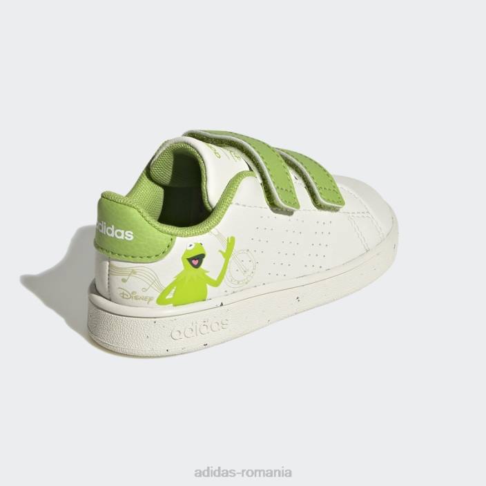 Adidas alb x disney avantaj muppets pantofi cu cârlig și buclă copii alb/încă verde 2JBN18088
