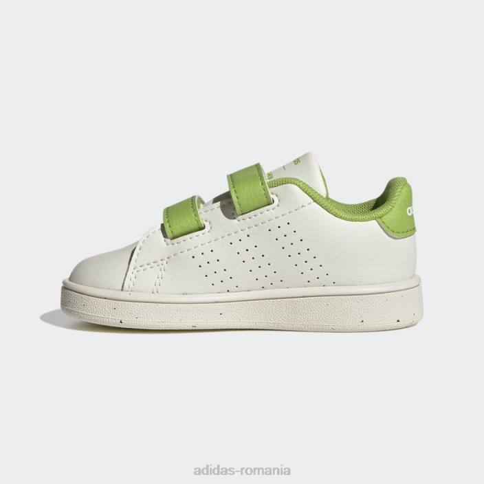 Adidas alb x disney avantaj muppets pantofi cu cârlig și buclă copii alb/încă verde 2JBN18088