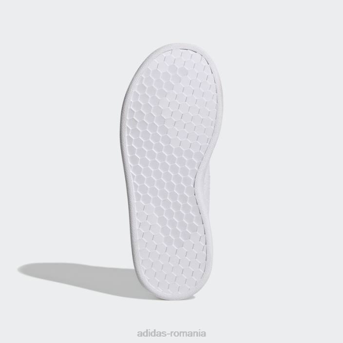 Adidas avantaj court lifestyle pantofi cu cârlig și buclă verde copii alb/verde/negru 2JBN17736