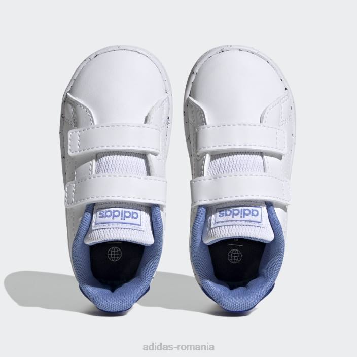 Adidas avantaj lifestyle court doi pantofi cu cârlig și buclă albastru copii alb/albastru 2JBN17615