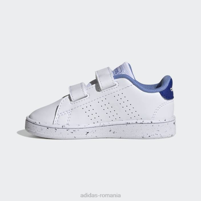 Adidas avantaj lifestyle court doi pantofi cu cârlig și buclă albastru copii alb/albastru 2JBN17615