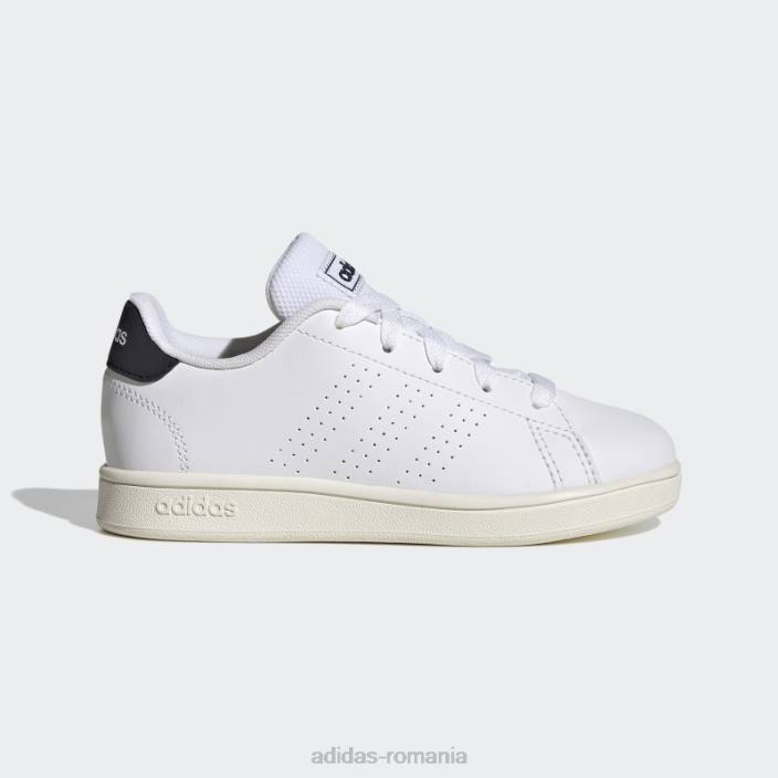 Adidas avantaj lifestyle curte dantelă pantofi cerneală copii alb/cerneală 2JBN17862