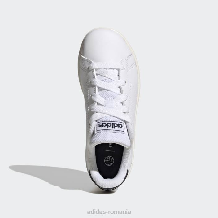 Adidas avantaj lifestyle curte dantelă pantofi cerneală copii alb/cerneală 2JBN17862