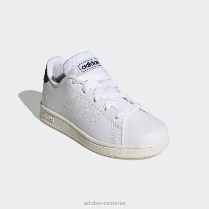 Adidas avantaj lifestyle curte dantelă pantofi cerneală copii alb/cerneală 2JBN17862