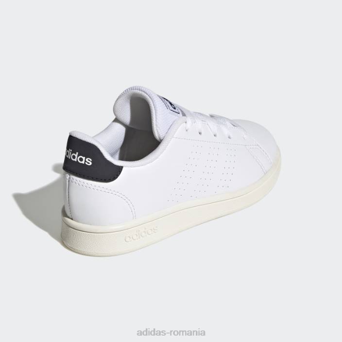 Adidas avantaj lifestyle curte dantelă pantofi cerneală copii alb/cerneală 2JBN17862
