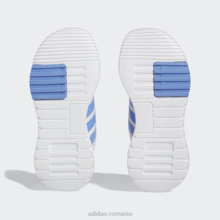 Adidas dash grey racer tr21 lifestyle alergare cu dantelă elastică și pantofi cu curea superioară adidas copii gri liniuță/alb/roz fascicul 2JBN11271