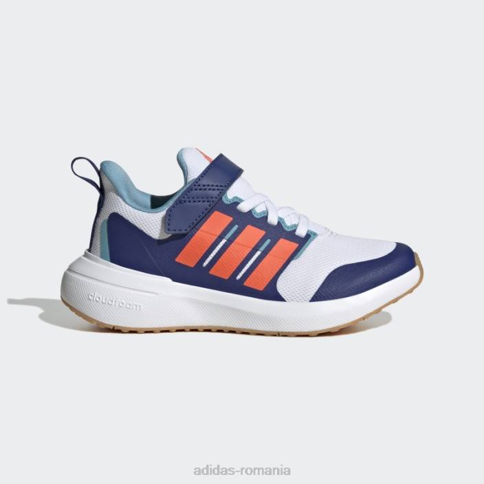 Adidas fortarun 2.0 cloudfoam pantofi cu bretele din dantela elastica rosii copii alb/rosu/albastru victorie 2JBN11317