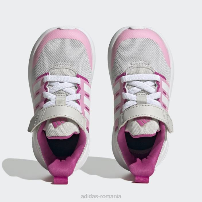 Adidas fortarun 2.0 cloudfoam pantofi cu curea din dantela elastica gri adidas copii gri/alb/roz fascicul 2JBN17784