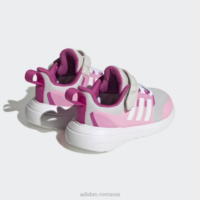 Adidas fortarun 2.0 cloudfoam pantofi cu curea din dantela elastica gri adidas copii gri/alb/roz fascicul 2JBN17784