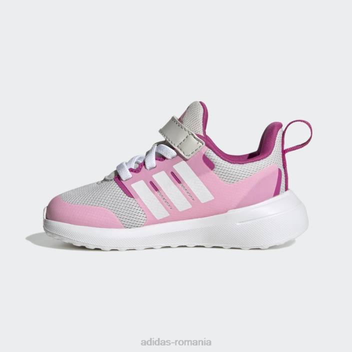Adidas fortarun 2.0 cloudfoam pantofi cu curea din dantela elastica gri adidas copii gri/alb/roz fascicul 2JBN17784