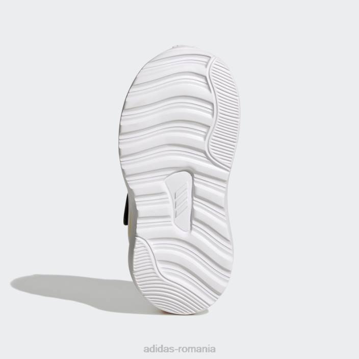 Adidas fortarun sport running pantofi cu dantela elastica si cu curea de sus neagra copii negru/albastru regal/galben 2JBN3596