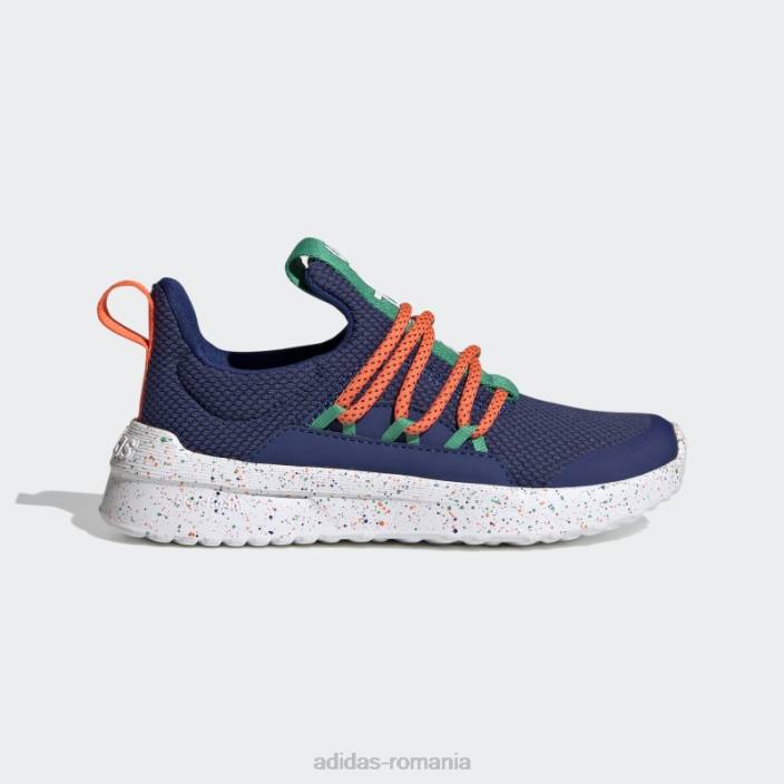 Adidas lite racer adapt 4.0 pantofi slip-on dantela albastru copii albastru/verde curte 2JBN11083