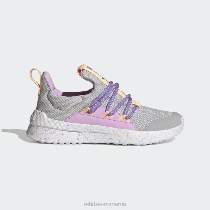Adidas lite racer adapt 4.0 pantofi slip-on din dantela gri adidas copii gri/portocaliu acid/liliac 2JBN18024