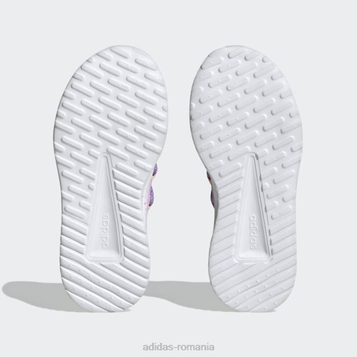 Adidas lite racer adapt 4.0 pantofi slip-on din dantela gri adidas copii gri/portocaliu acid/liliac 2JBN18024