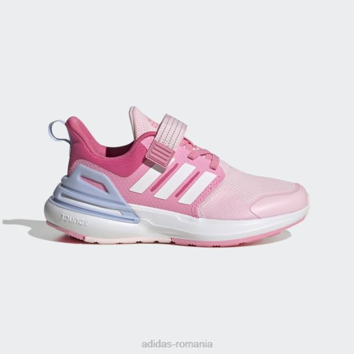 Adidas pantofi adidas rapid rapid sport bounce elastic din dantela cu curea superioară copii roz/alb 2JBN11313