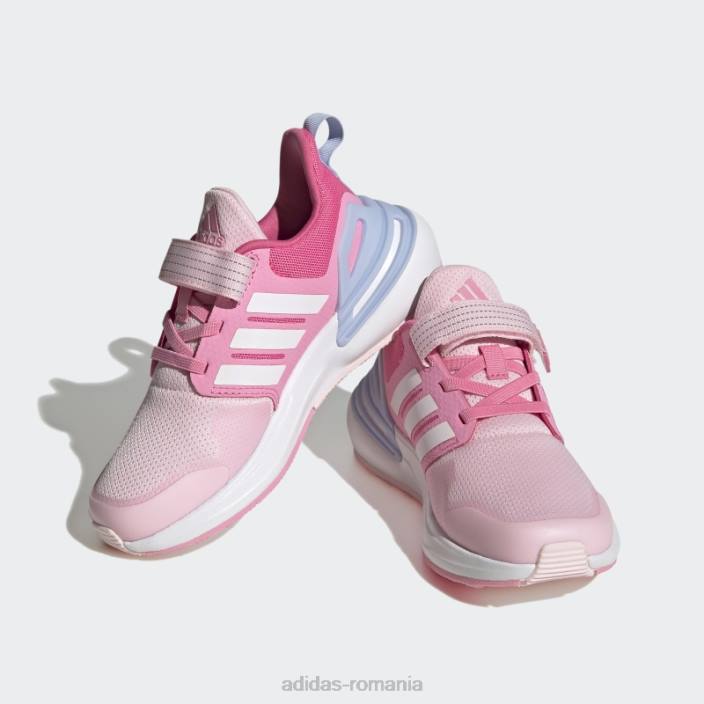 Adidas pantofi adidas rapid rapid sport bounce elastic din dantela cu curea superioară copii roz/alb 2JBN11313