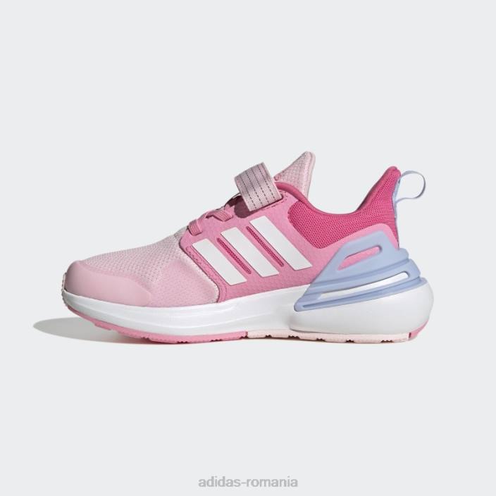 Adidas pantofi adidas rapid rapid sport bounce elastic din dantela cu curea superioară copii roz/alb 2JBN11313