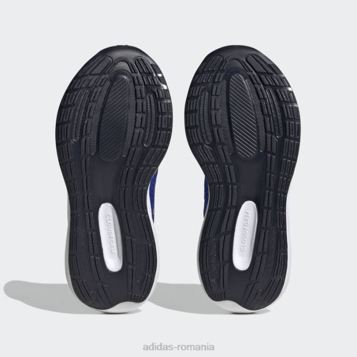 Adidas pantofi albaștri runfalcon 3.0 cu dantelă elastică copii albastru/cerneală/alb 2JBN17939