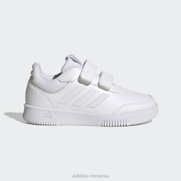 Adidas pantofi albi cu cârlig și buclă de tensaur copii alb/gri 2JBN17861