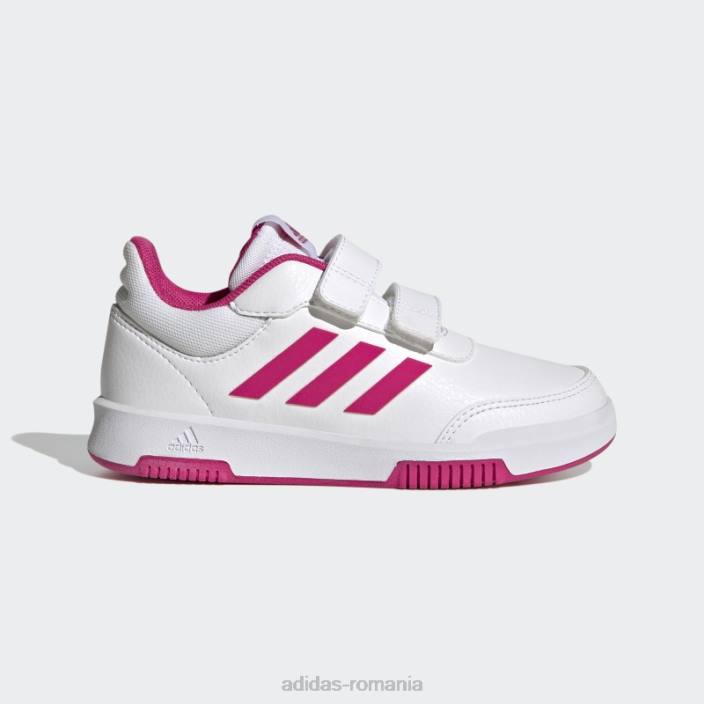 Adidas pantofi albi cu cârlig și buclă de tensaur copii alb/magenta real/negru 2JBN17758