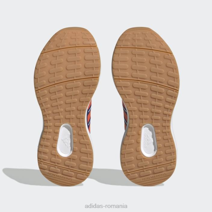 Adidas pantofi albi cu curea de sus cu dantela elastica fortarun 2.0 cloudfoam copii alb/rosu/albastru victorie 2JBN17855